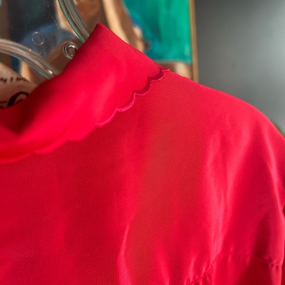 Vintage Red Blouse with Embroidered Details 18 - Picture 15 of 16